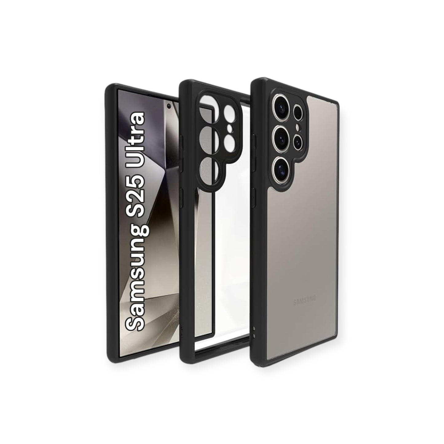 Samsung S25 Ultra - Case Clear - Hybrid Armor - Clear Black