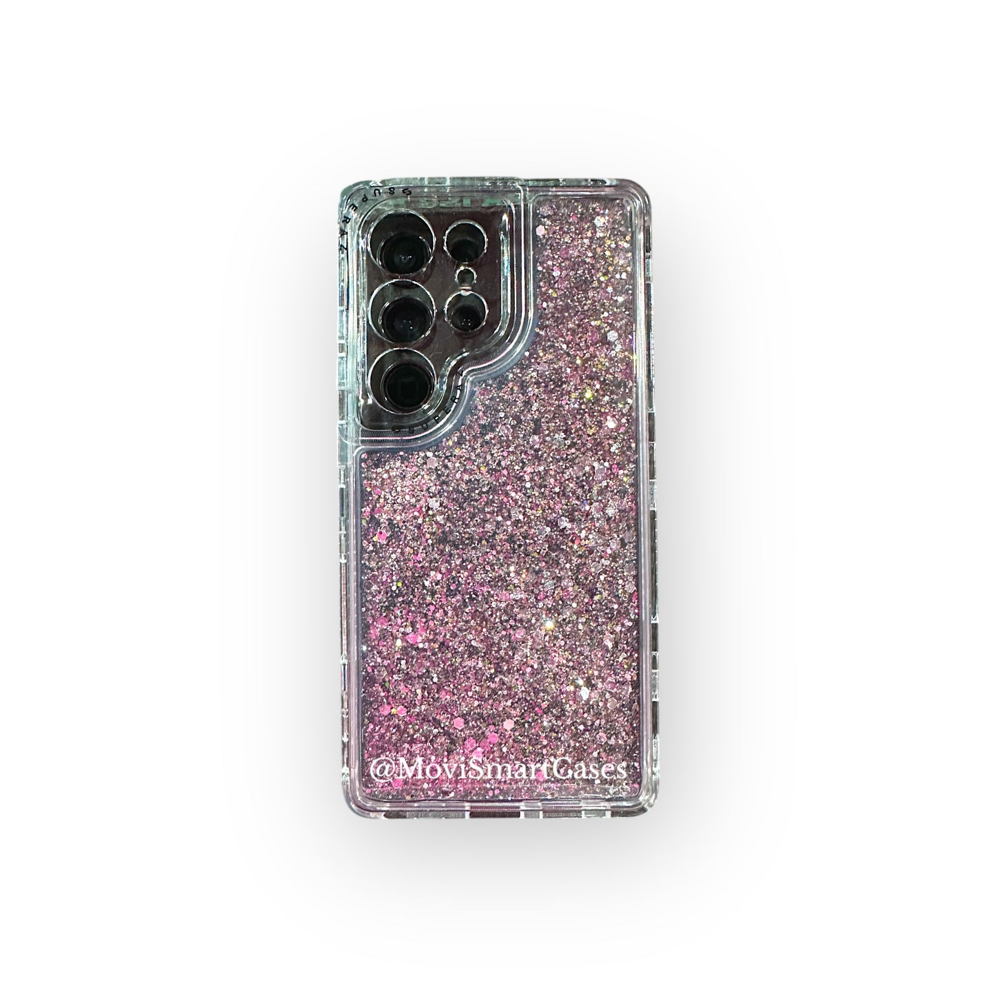 Samsung S25 Ultra - Funda 360° - Strass Glitter - Rosa