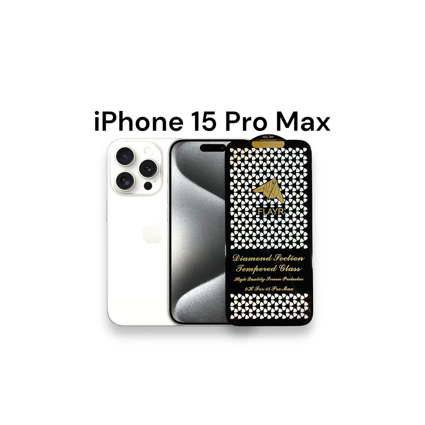 iPhone 15 Pro Max - Vidrio Templado HD - Diamond Premium - Flayr