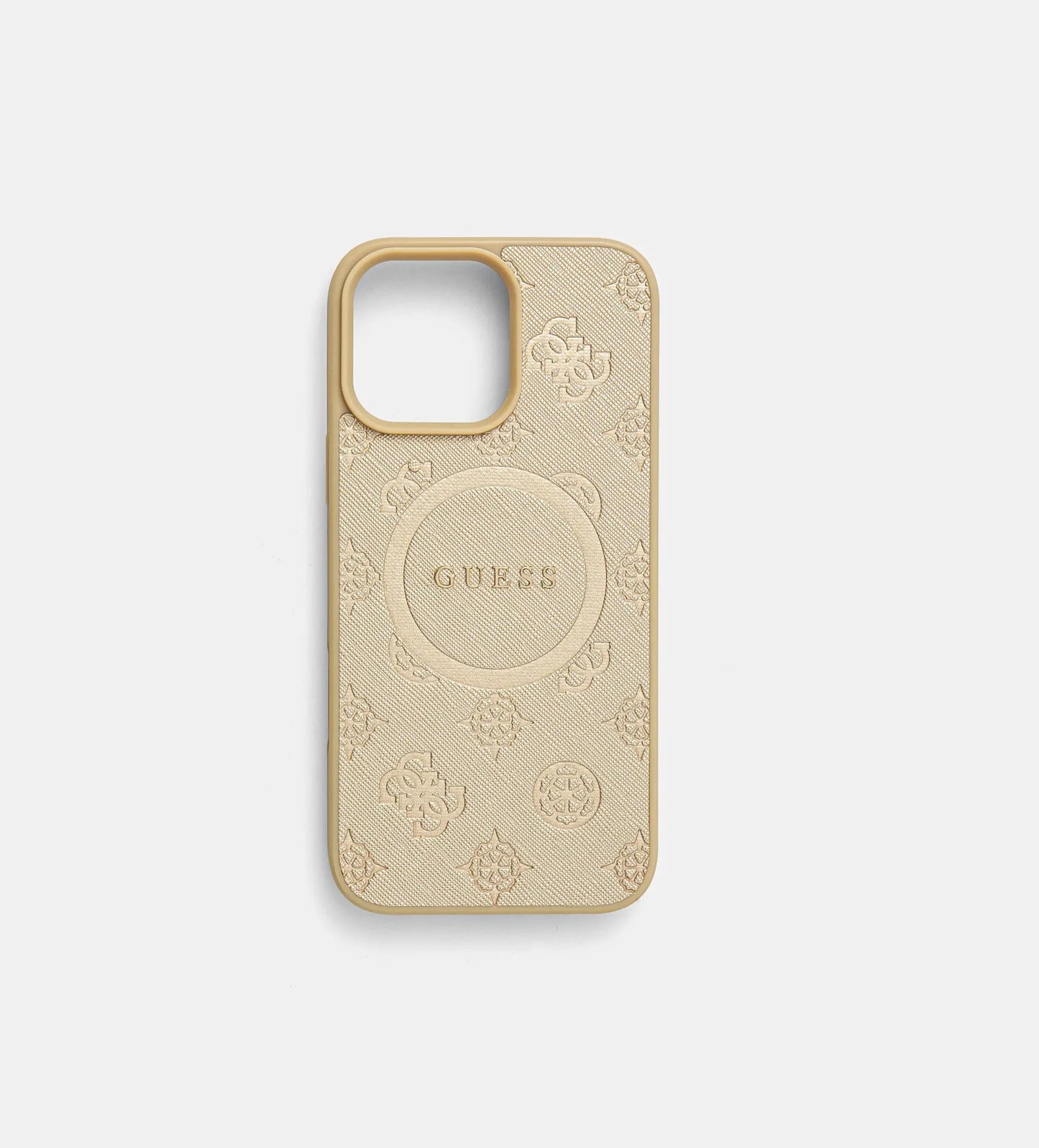 iPhone 16 Pro Max - Case Saffiano - Magsafe - Peony - Dorado - Guess