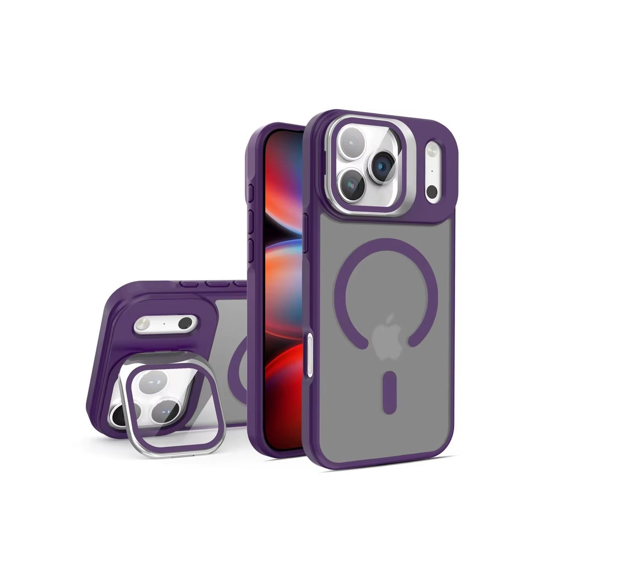iPhone 17 Pro Max - Funda Metal Matte - MagSafe - Soporte en Cámaras - Morado