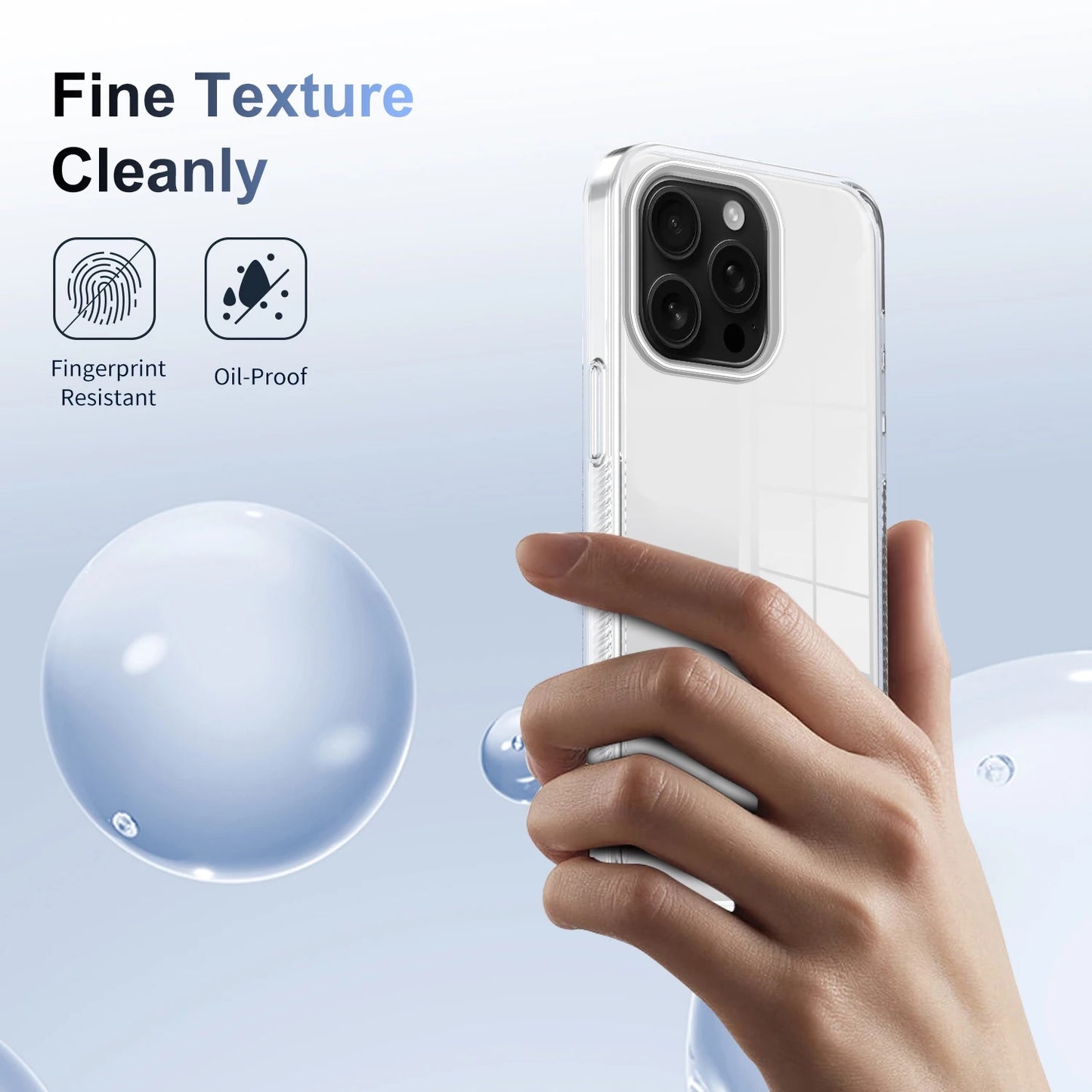 iPhone 16 Pro Max - Funda Transparente - Antishock