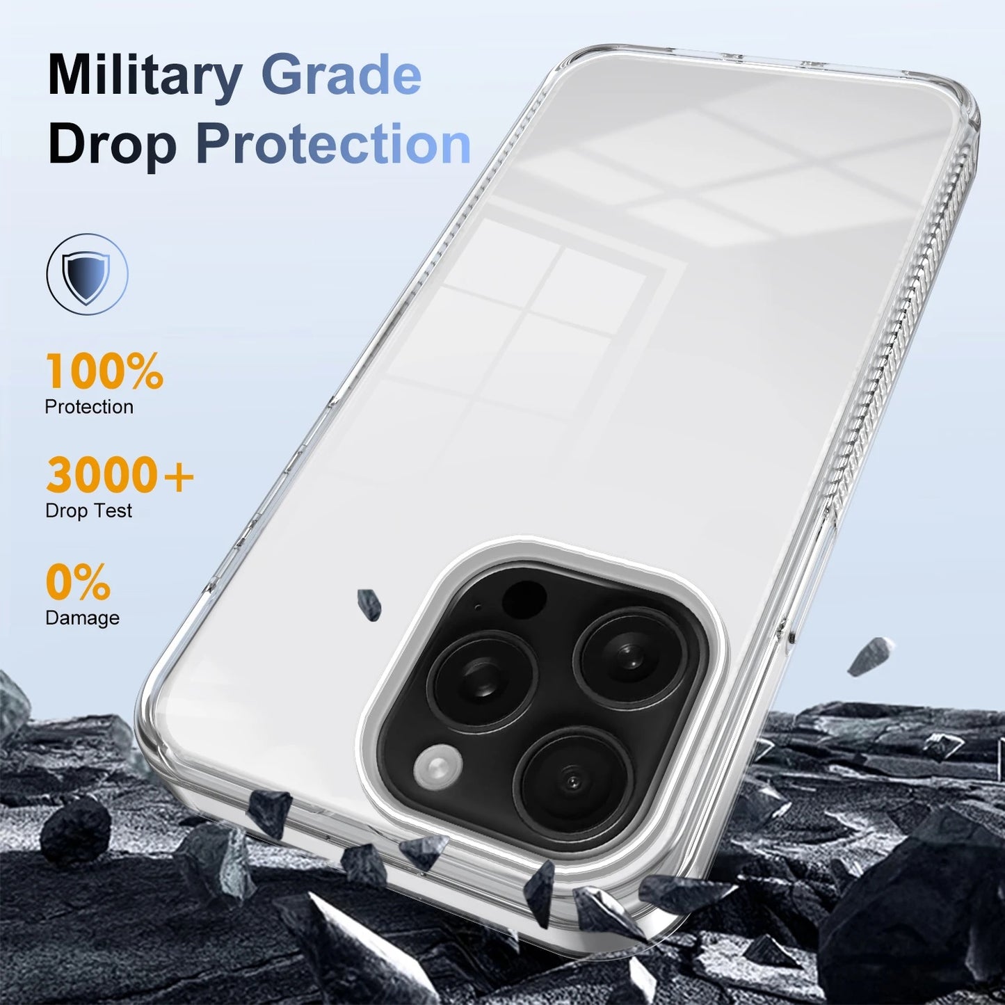 iPhone 16 Pro Max - Funda Transparente - Antishock