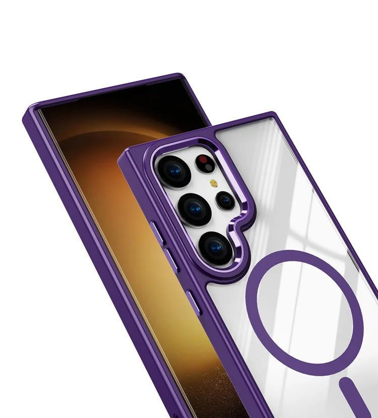 Samsung S24 Ultra - Clear Case - MagSafe - Morado