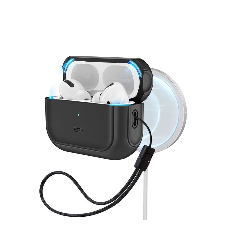AirPods Pro 1 / Pro 2 - Magnetic Hybrid Tough Case - Orbit (HaloLock) - Negro - ESR
