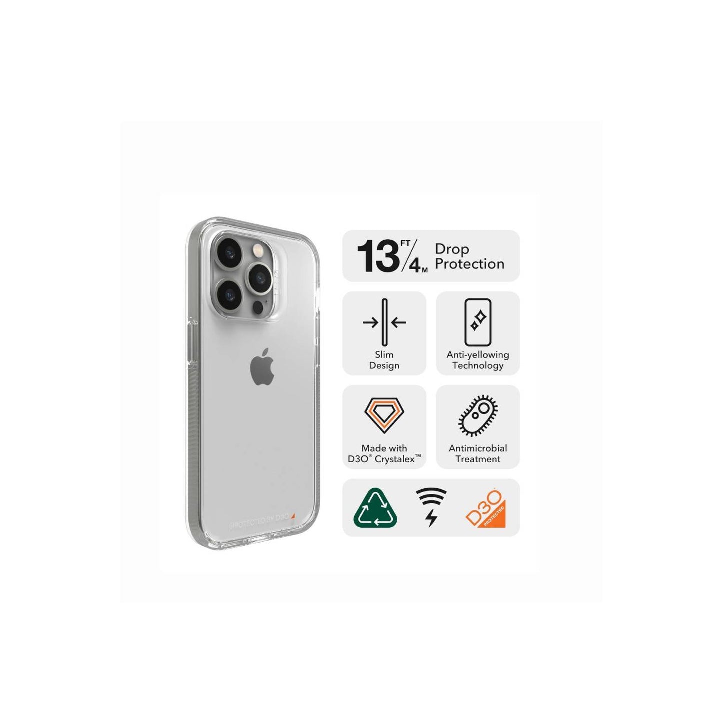 iPhone 15 - Crystal Palace - Transparente - Gear4