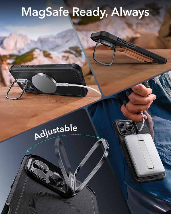 iPhone 16 - Cyber Tough - MagSafe (HaloLock) - Soporte en Cámara - Verde Claro