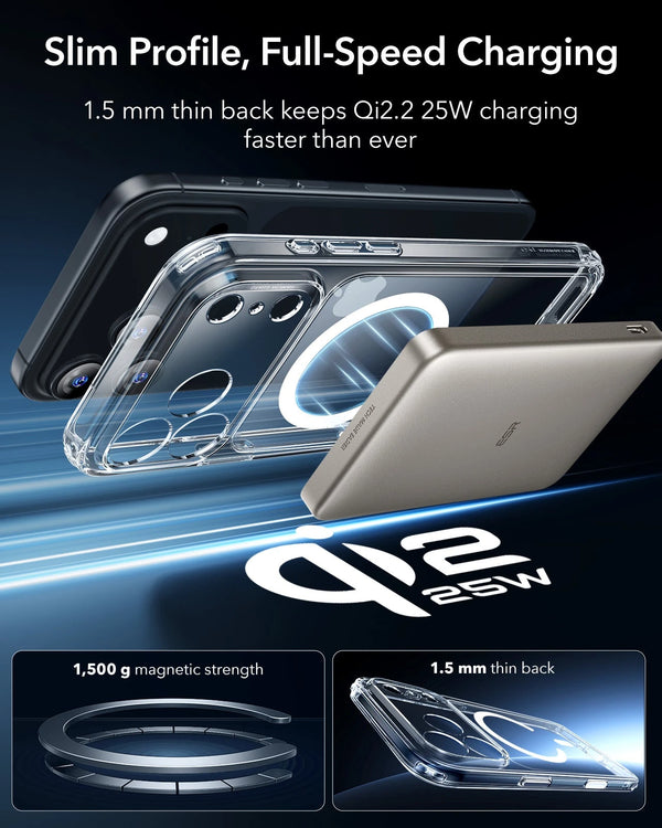 iPhone 17 Pro Max - Hybrid Magnetic Case - Clear - ESR