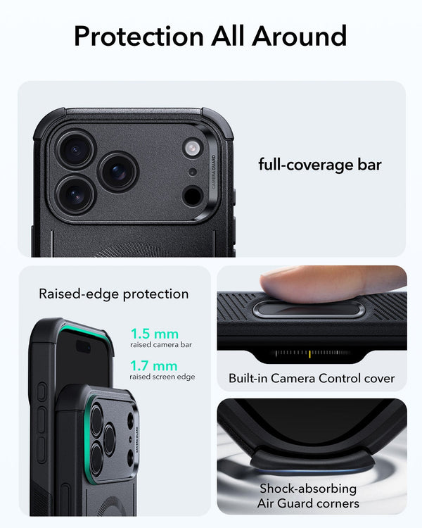 iPhone 17 Pro Max - Cyber Tough - MagSafe - Control de Cámara - Negro - ESR