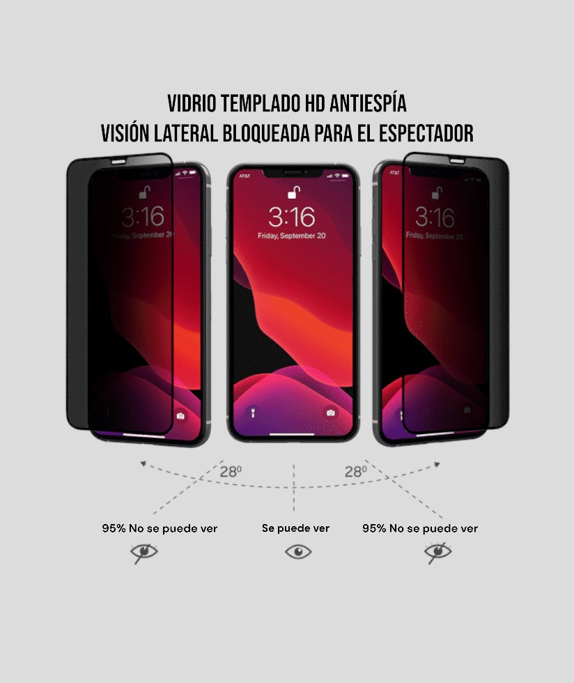 iPhone 11 Pro Max | XS Max - Vidrio Templado Anti Espía HD