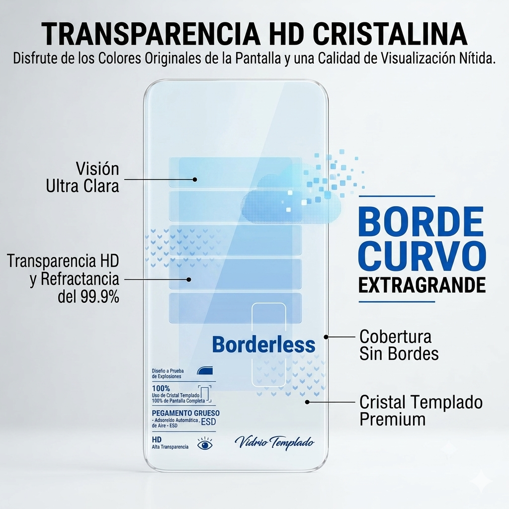 Honor 600 | Honor 600E | Honor 600 Pro - Vidrio Templado Premium - Sin Bordes - HD Ultra Claro - Anti Reflejos - Infinity Glass