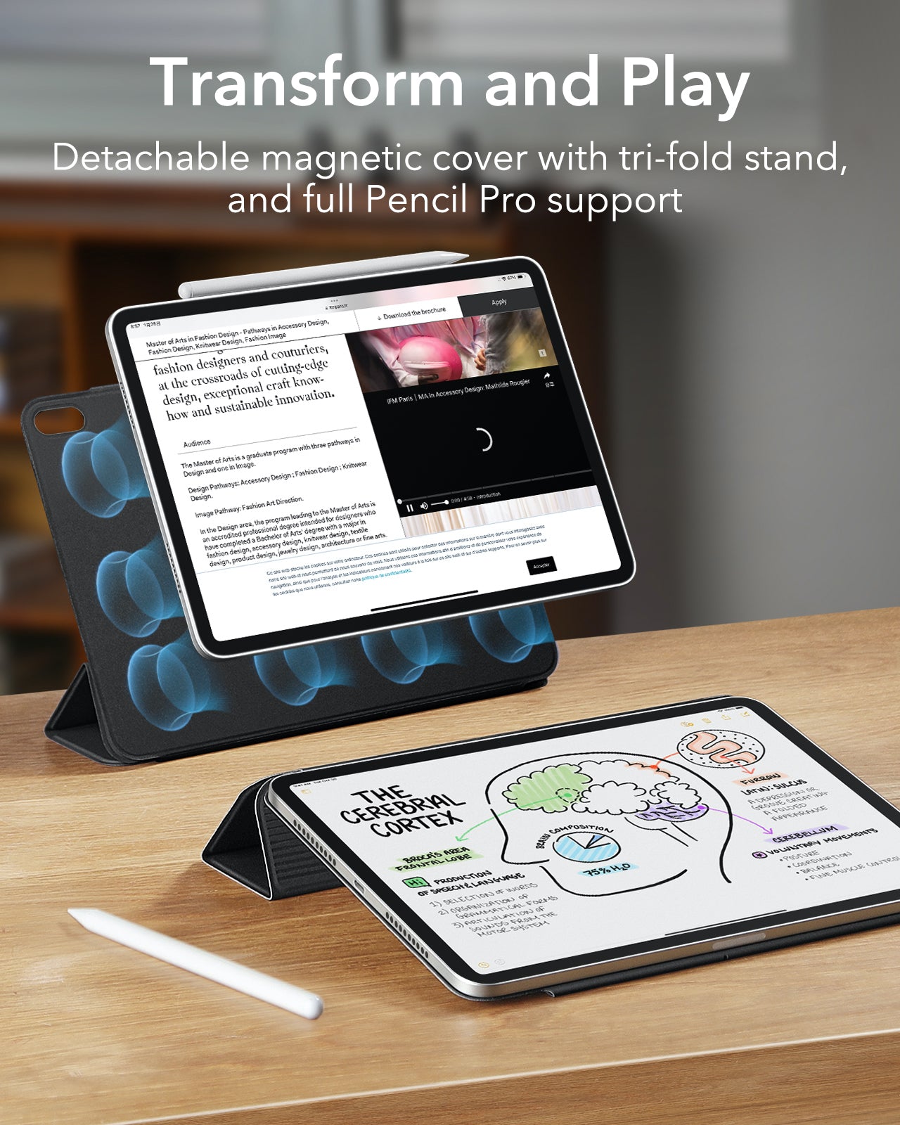iPad Mini 6 (2021) / iPad Mini 7 (2024) - Rebound Magnetic Case - Black - ESR