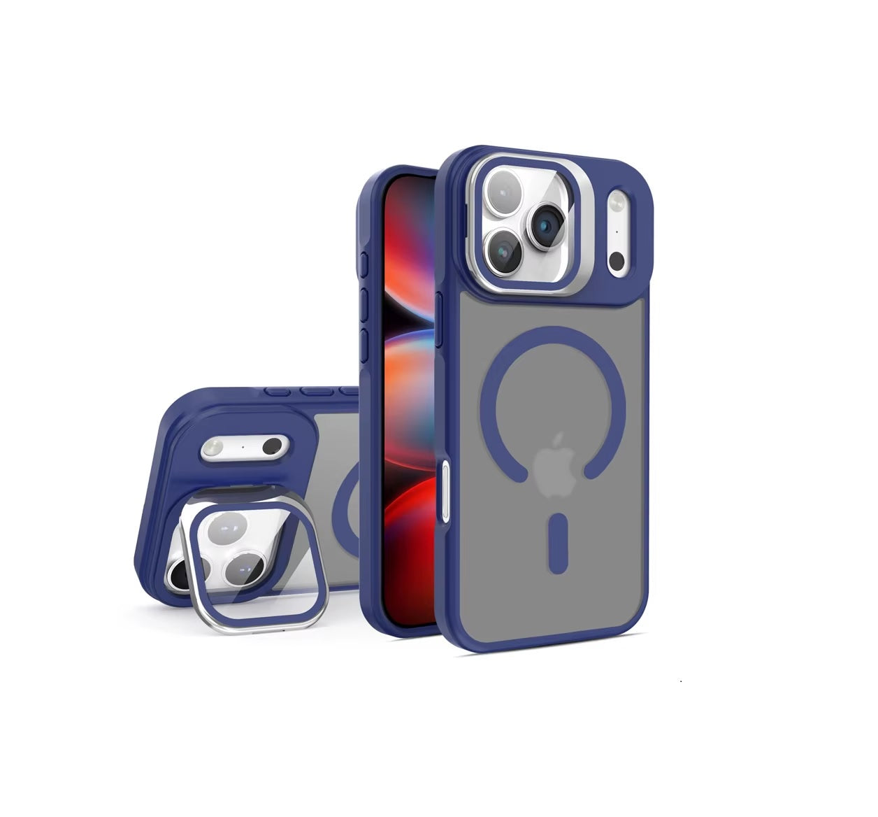 iPhone 17 Pro Max - Funda Metal Matte - MagSafe - Soporte en Cámaras - Azul