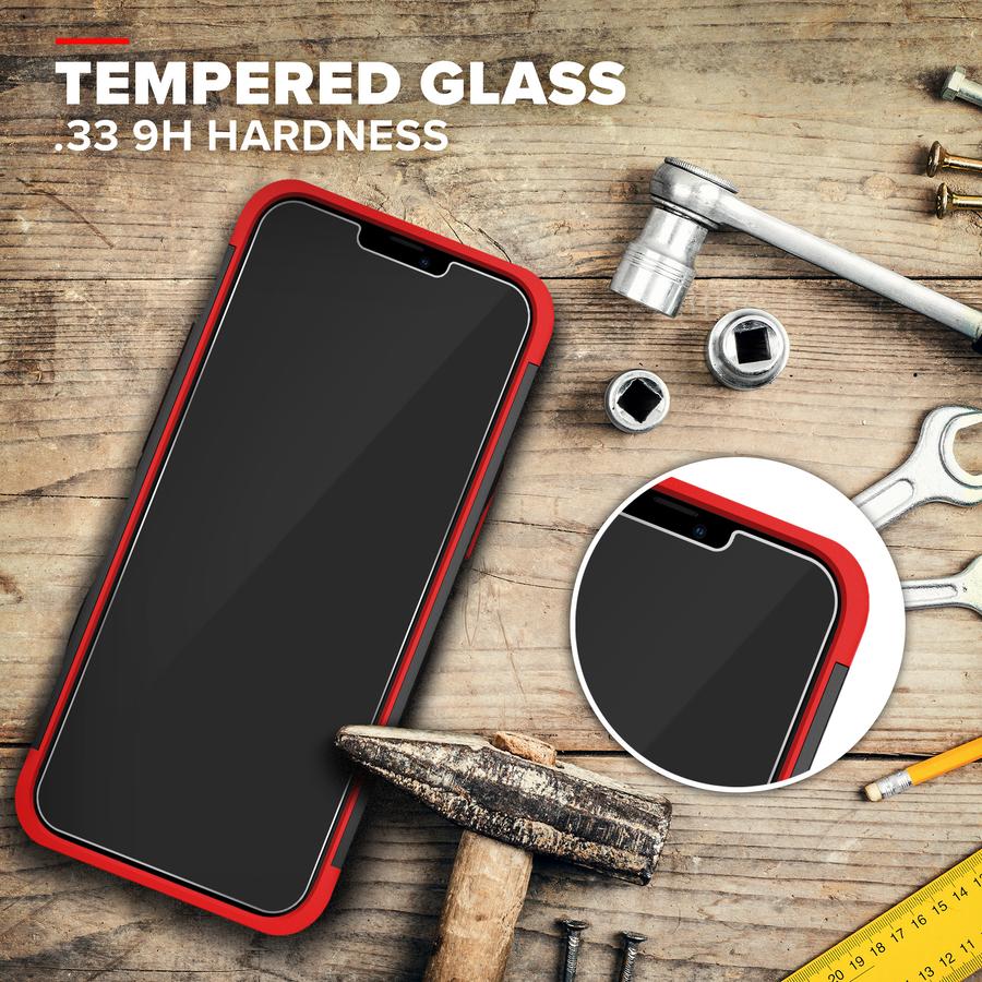 iPhone 12 | 12 Pro - Black & Red - Bolt Series - Zizo
