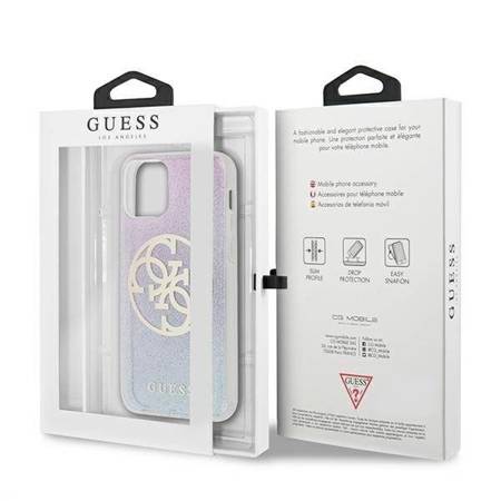 iPhone 12 Pro Max - Pink Glitter - Logo Guess - Guess