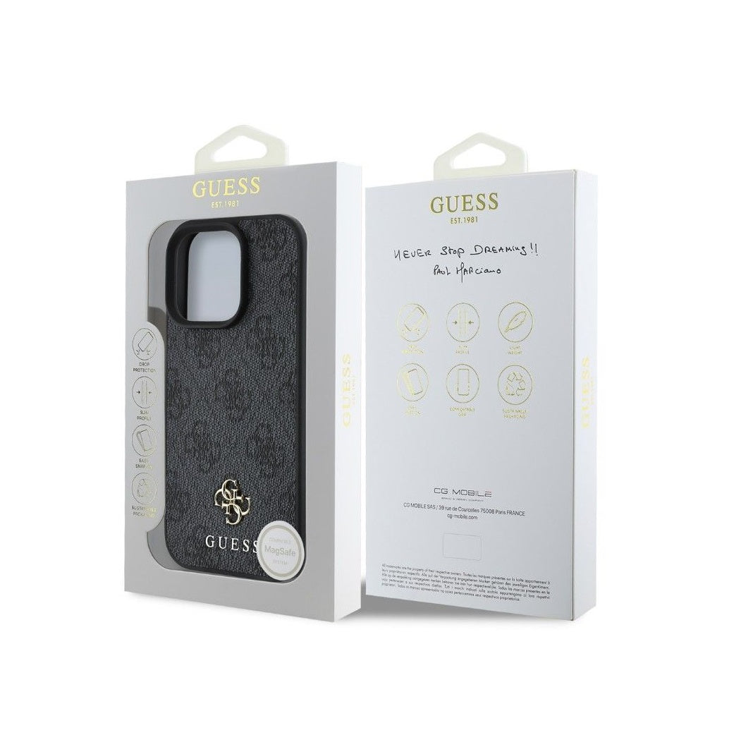 iPhone 16 Pro - Case Guess Clásico 4G - Magsafe - Negro - Guess