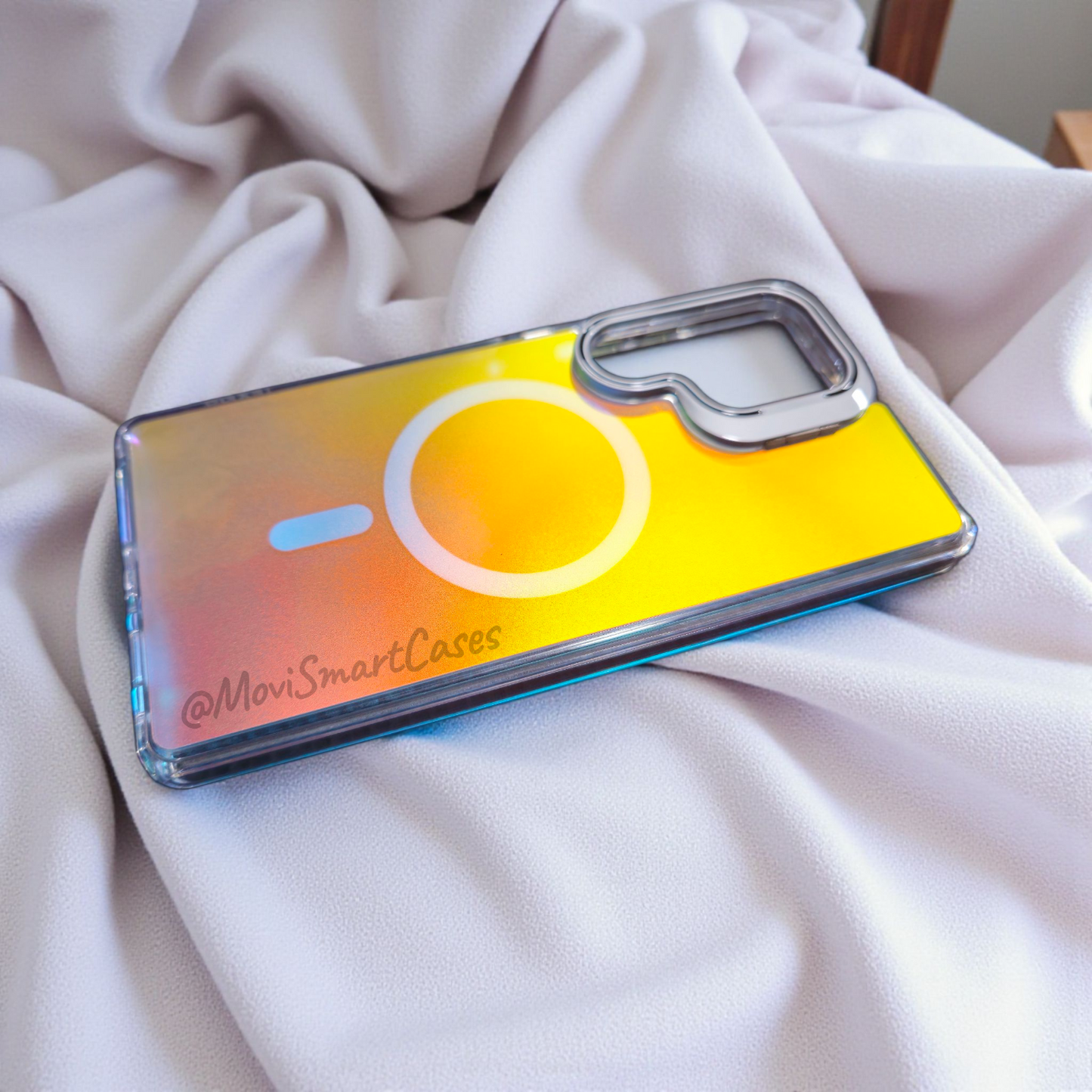 Samsung S24 Ultra - Funda Iridiscente - MagSafe - Soporte en Cámaras - Negro