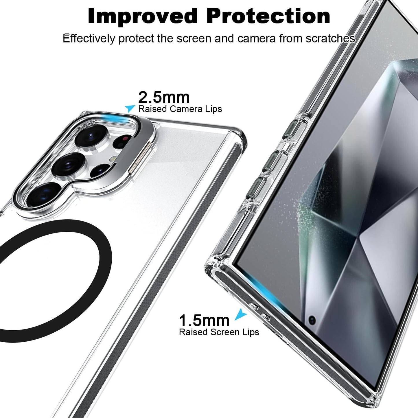 Samsung S24 Ultra - Shield Stand Case - MagSafe - Negro