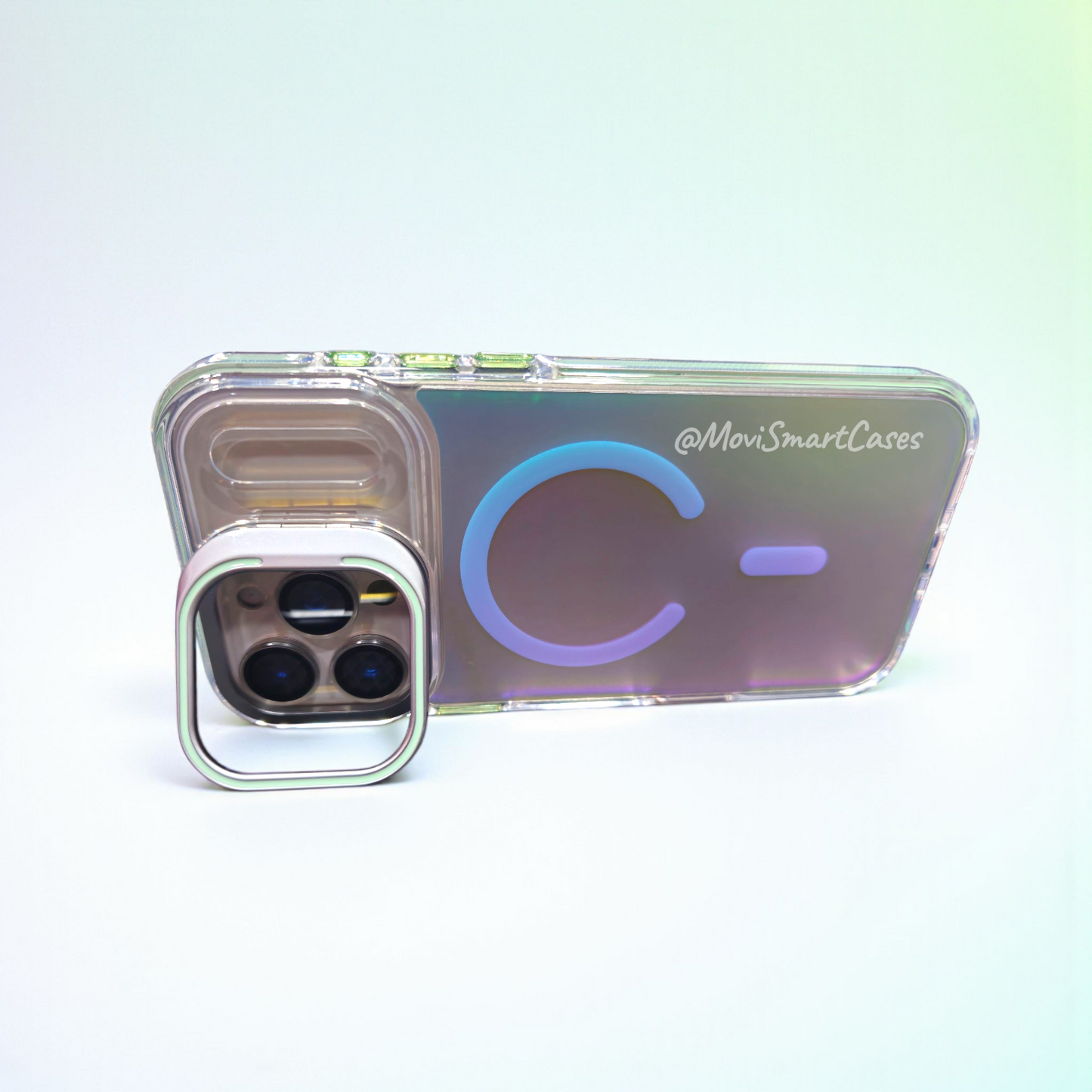 iPhone 17 Pro Max - Funda Iridiscente - MagSafe - Soporte en Cámaras - Turquesa