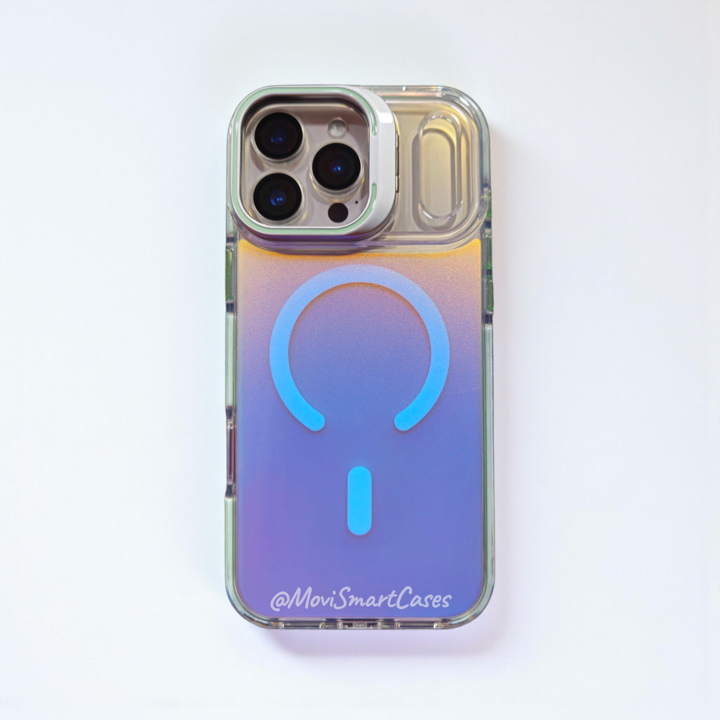 iPhone 17 Pro Max - Funda Iridiscente - MagSafe - Soporte en Cámaras - Turquesa