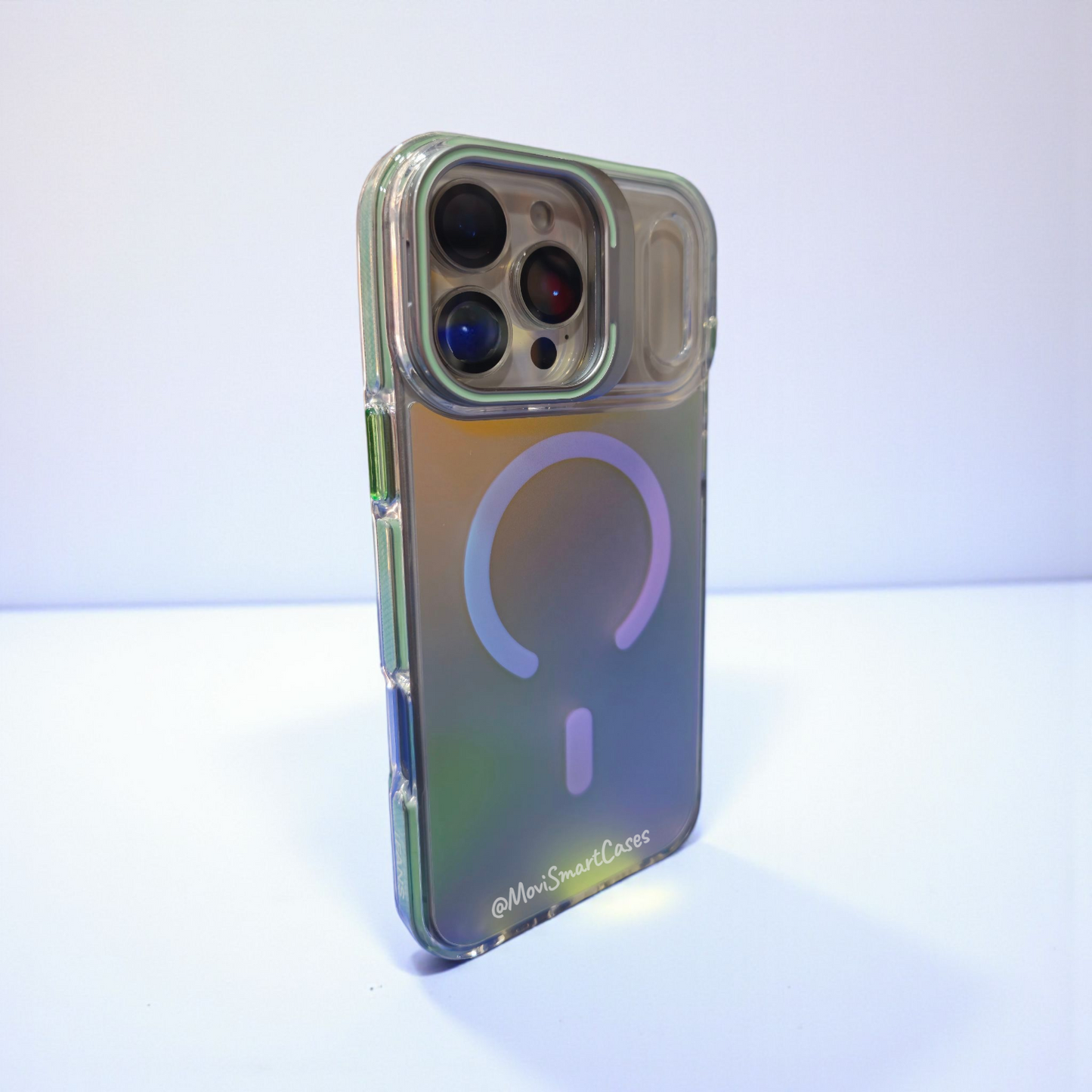 iPhone 17 Pro - Funda Iridiscente - MagSafe - Soporte en Cámaras - Turquesa