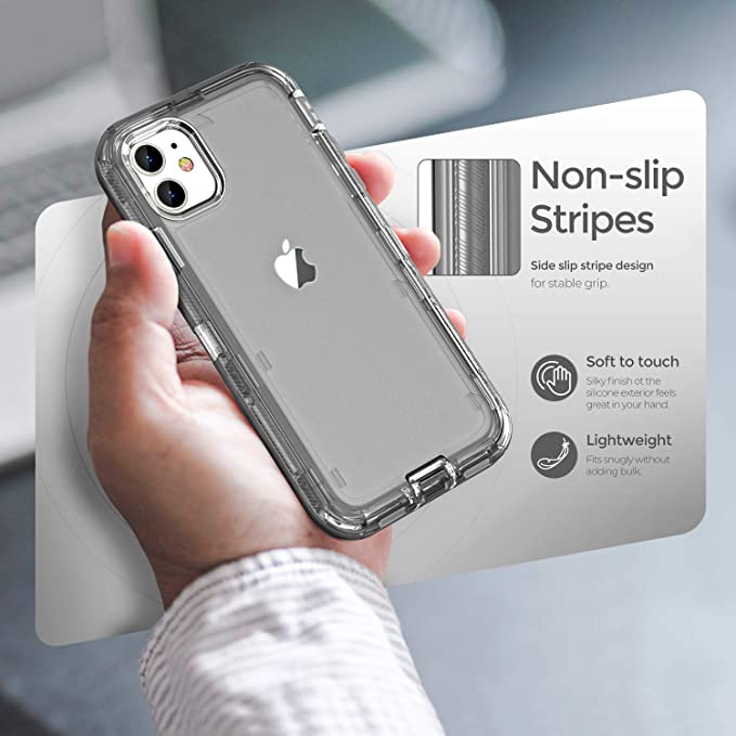 iPhone 12 | 12 Pro - Case 3 en 1 Antishock - Negro