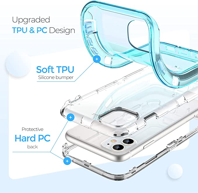 iPhone 12 | 12 Pro - Case 3 en 1 Antishock - Turquesa