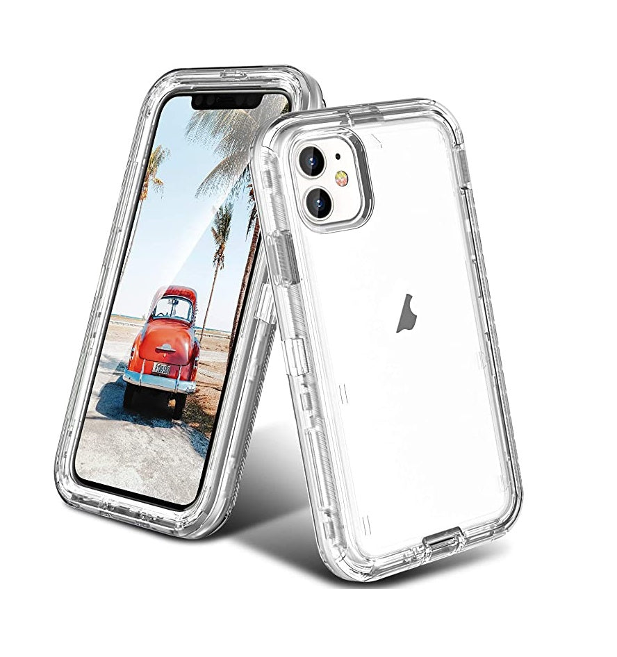 Military Grade Hybrid Clear Case For IPhone 12 / 12 Pro 6.1 Inch – Fits OtterBox Clip