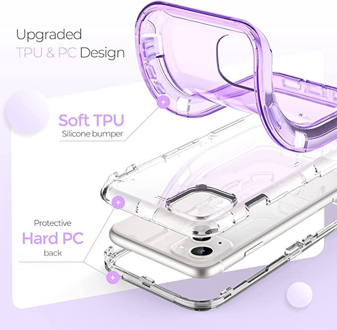 iPhone 13 - Cases 3 en 1 Antishock - Lila