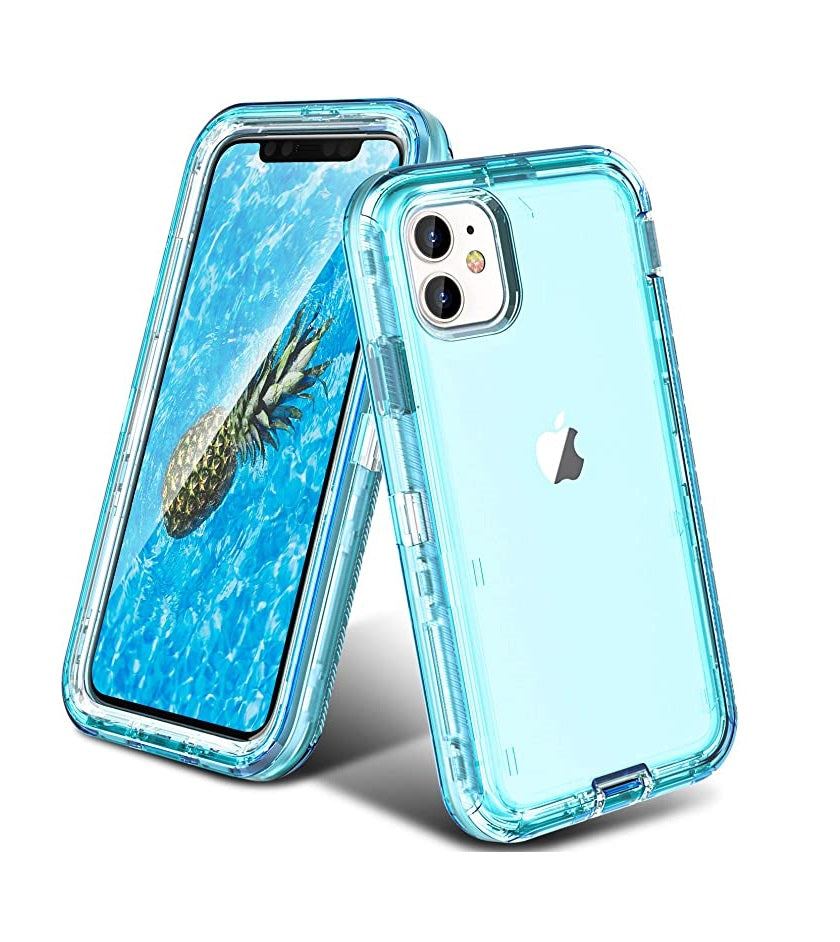 iPhone 12 | 12 Pro - Case 3 en 1 Antishock - Turquesa