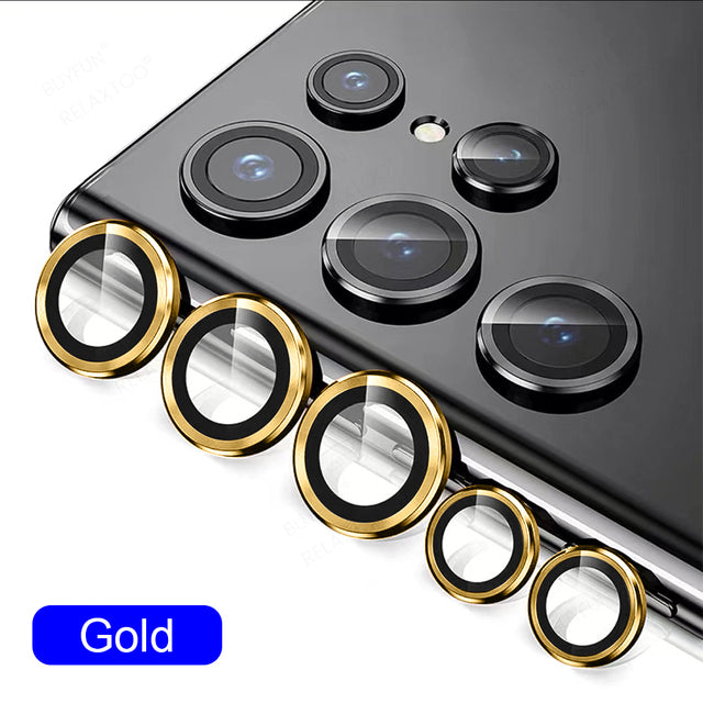 Samsung S23 Ultra - Protector de Cámaras de Aluminio - Dorado
