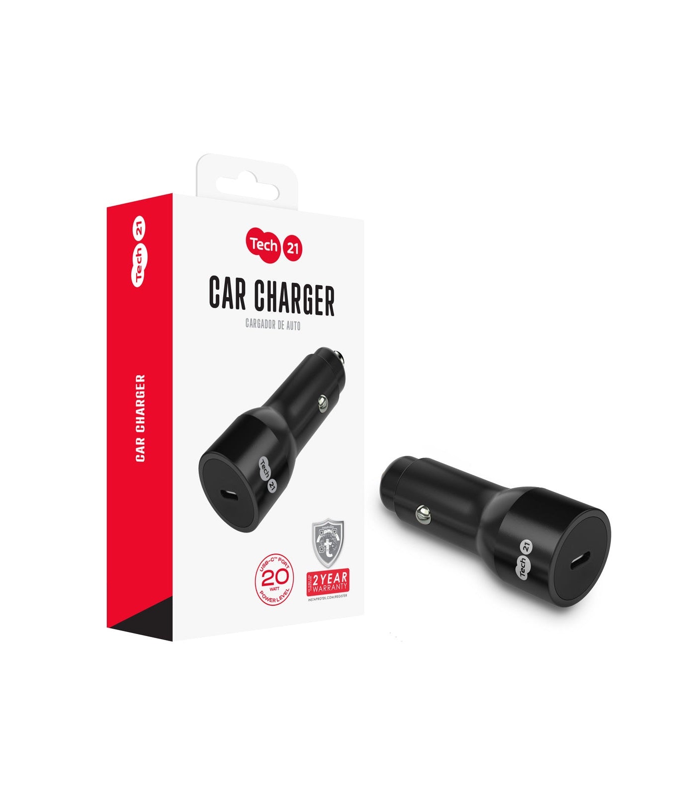 Cargador de Auto 20W carga rápida - USB - C - Tech21