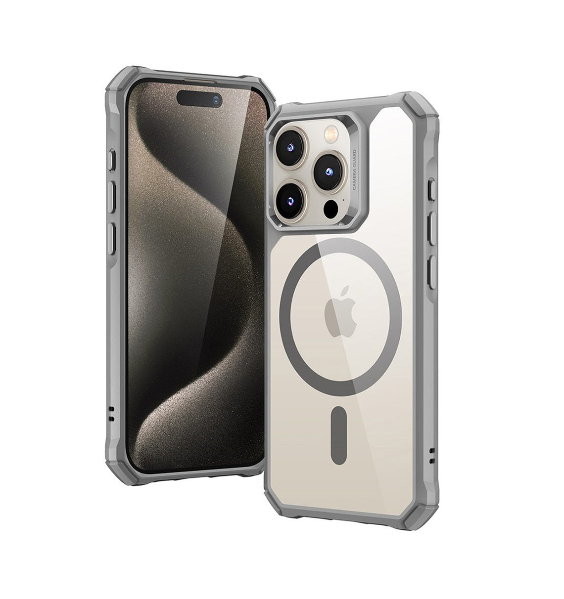 iPhone 15 Pro Max - Funda Clear (HaloLock) - Air Armor Series - Gris Transparente ESR