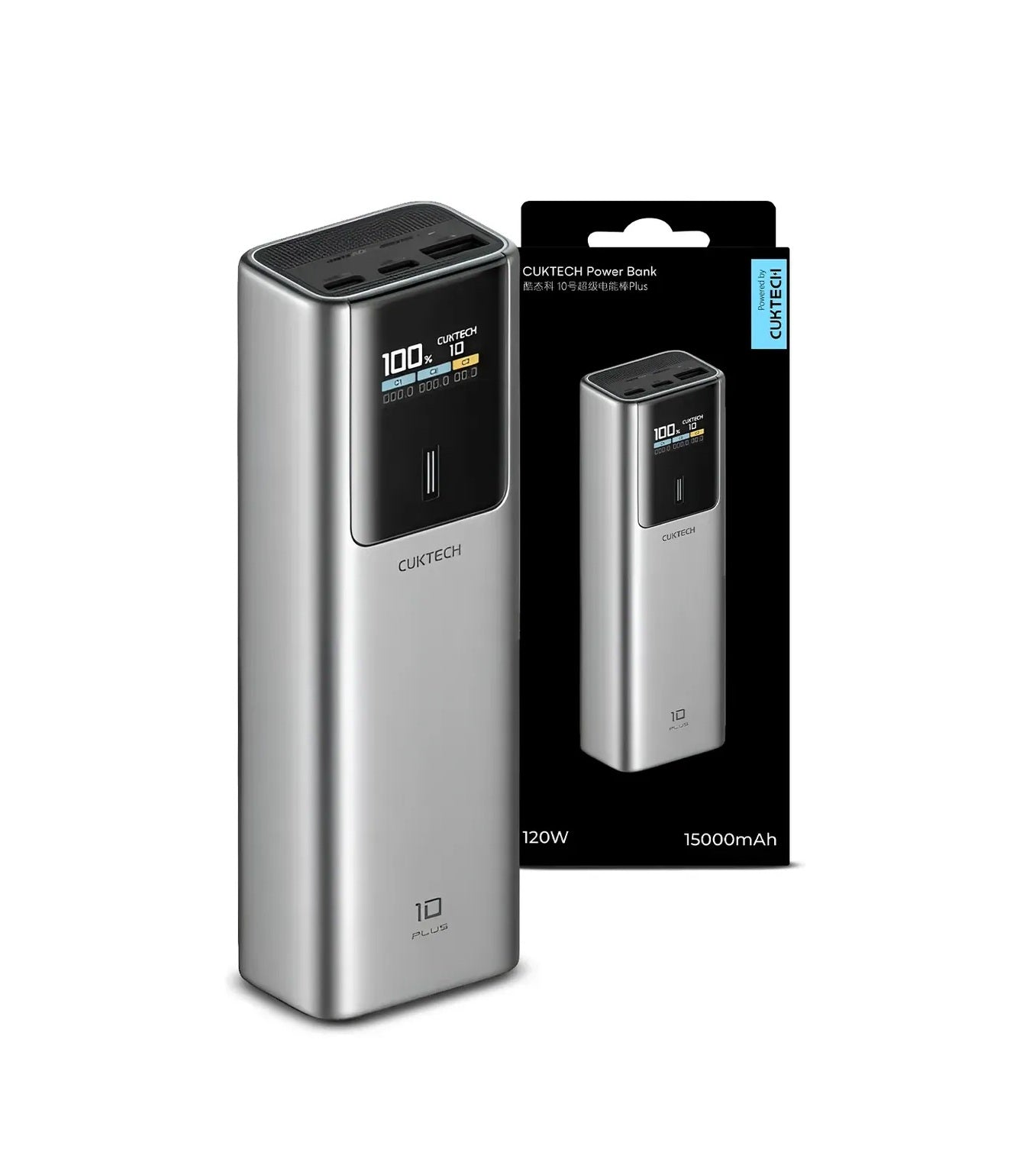 Batería Portátil CUKTECH N° 10 Plus - 15,000 mAh - 120W