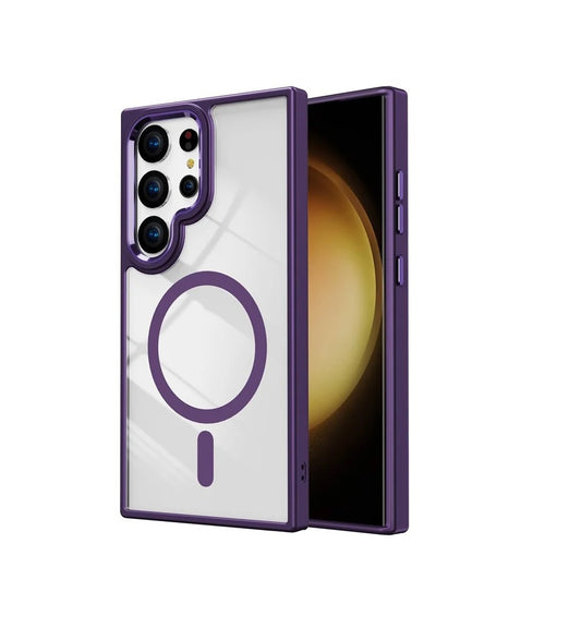 Samsung S24 Ultra - Clear Case - MagSafe - Morado