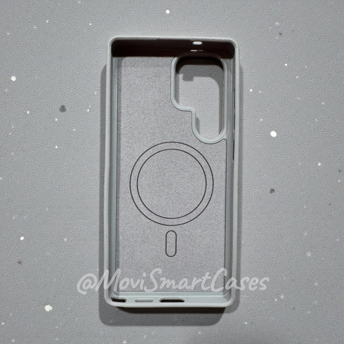 Samsung S25 Ultra - Funda Cuero Vegano - MagSafe - Gris