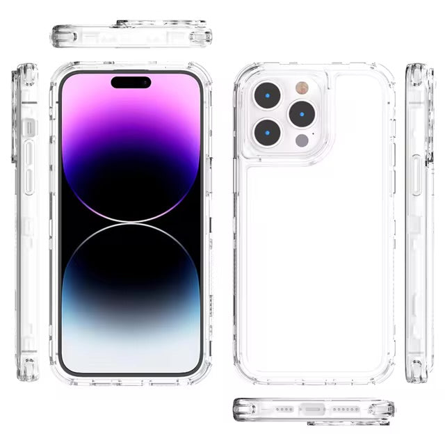 iPhone 16 - Case 360° Antishock - 3 Cuerpos - Transparente