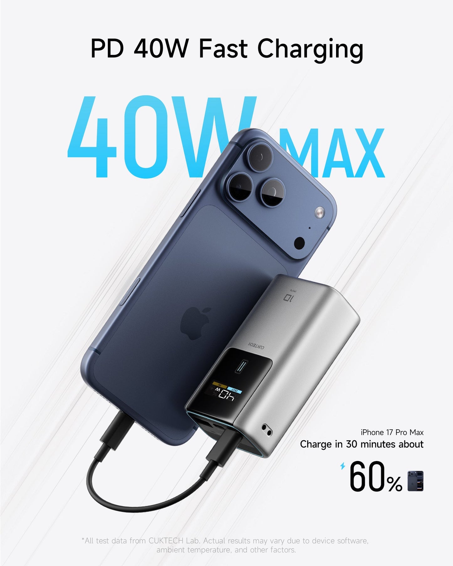 Batería Portátil - CUKTECH 10 Mini - 10,000 mAh - 55W