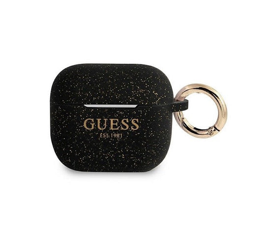AirPods 3 - Silicone Glitter Case - Black - Guess