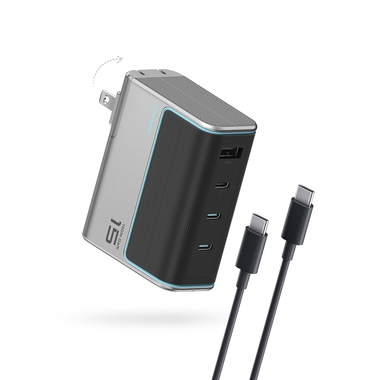 Cargador USB-C 4 en 1 - PD 3.1 - CUKTECH N°15 - 140 W