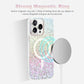 iPhone 15 Pro Max - Case Glitter - Magsafe - Arco Iris Retro