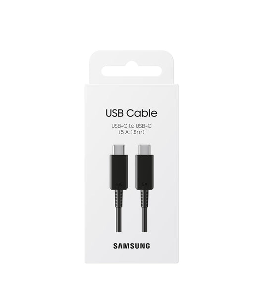 Cable Original Samsung - USB-C a USB-C - 5A / 100W - 1.8 metros - Negro