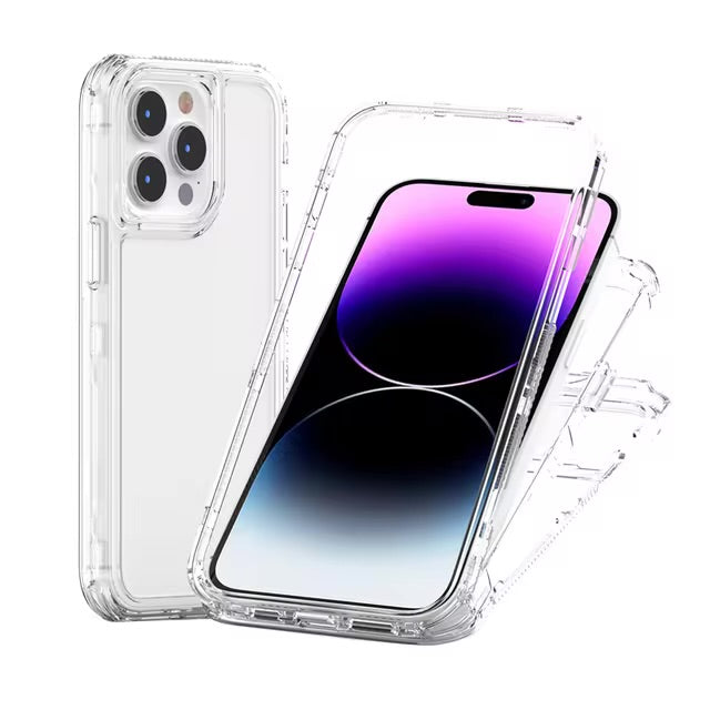 iPhone 16 - Case 360° Antishock - 3 Cuerpos - Transparente