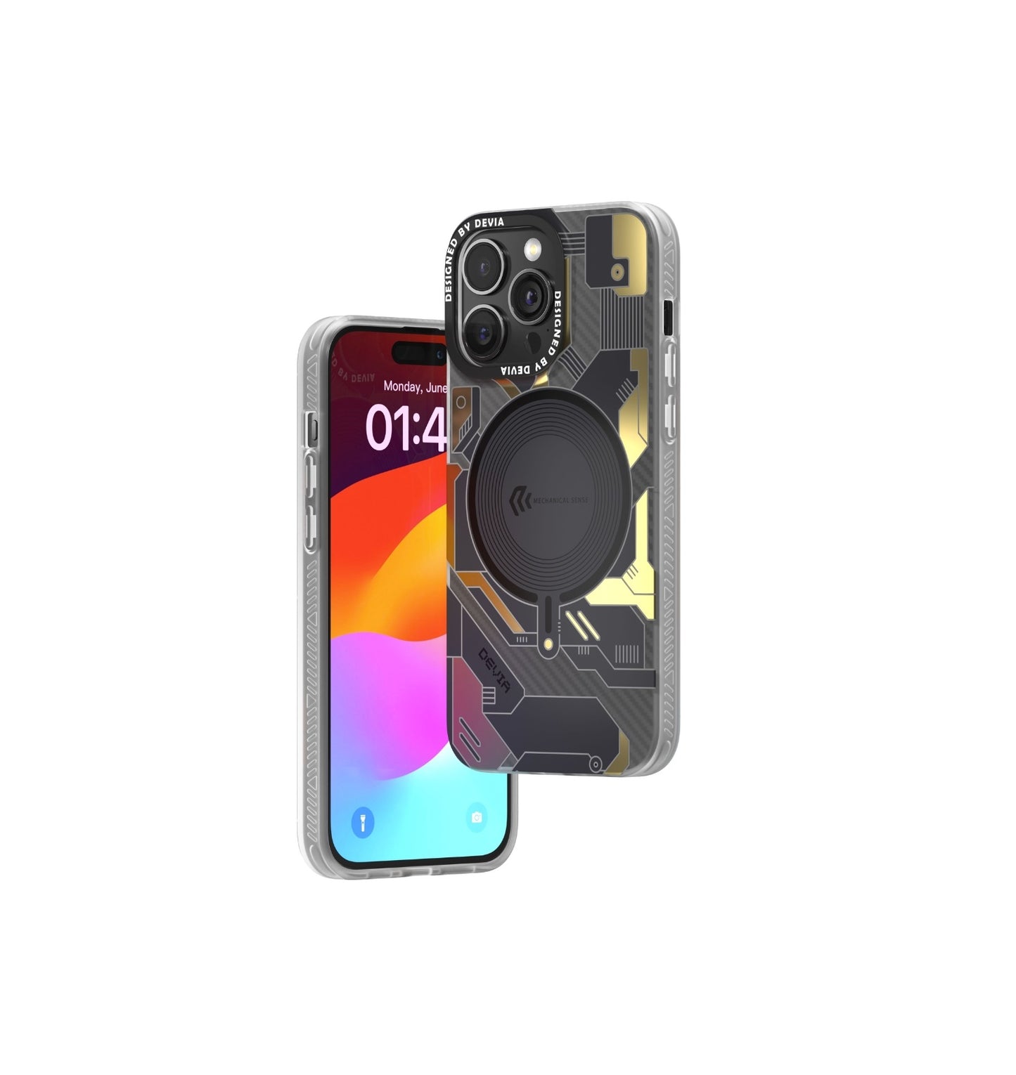 iPhone 15 Pro Max - Mecha Series + Mag - Negro - Devia