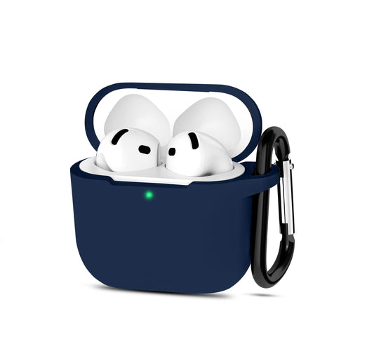 AirPods 4 - Funda de Silicona - Gamuzada - Azul Noche