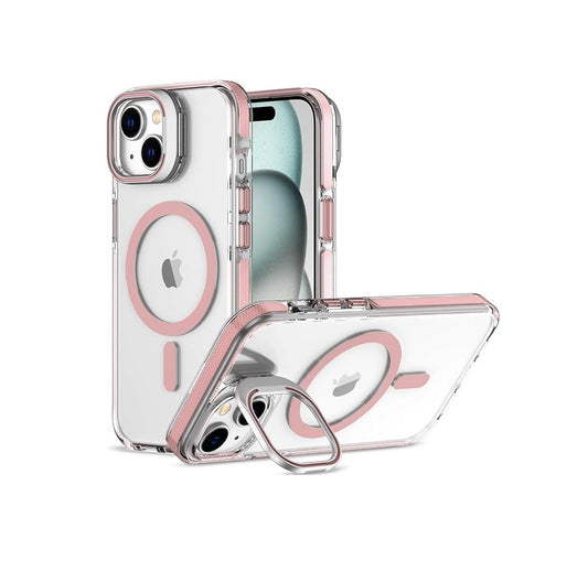 iPhone 11 - Case MagSafe - Stand Cámara - Clear Pink