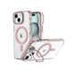 iPhone 15 - Case Magsafe - Stand Cámara - Clear Pink