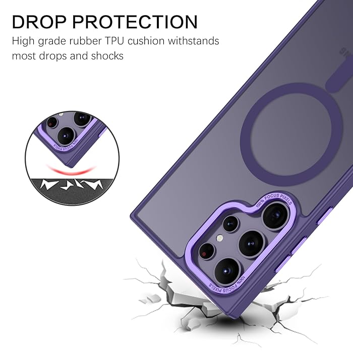 Samsung S25 Ultra - Luxury Matte - MagSafe - Morado Oscuro