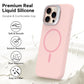 iPhone 15 Pro - Funda de Silicona - MagSafe - Con Soporte - Rosa