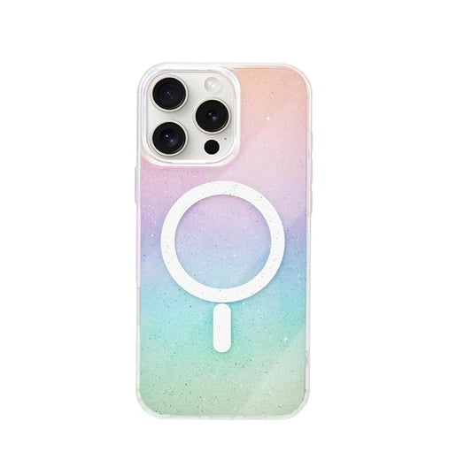 iPhone 15 Pro Max - Case Glitter - Magsafe - Arco Iris